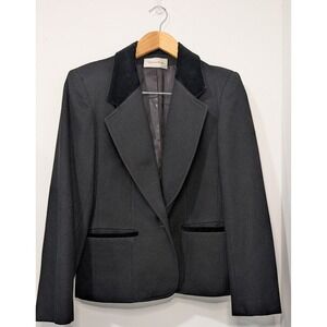 Vintage Evan Picone‎ Blazer Union Made by Women in USA Size 12 Wool Blend